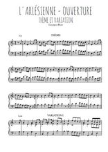 Téléchargez l'arrangement pour piano de la partition de Ouverture de l'Arlésienne en PDF